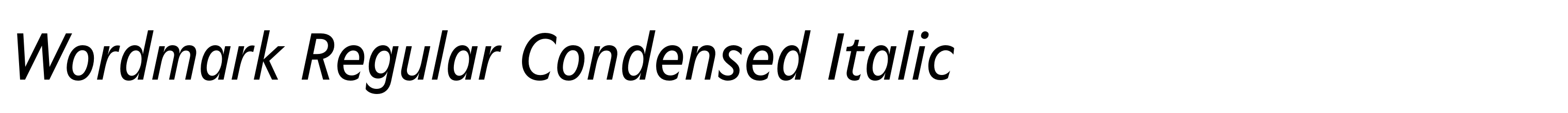 Wordmark Regular Condensed Italic
